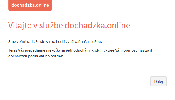 Úvod sprievodcu nastavením